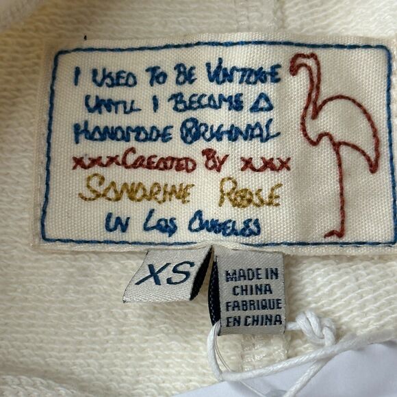 Sandrine Rose Anchor Terry Knit Joggers Alpes Cream Women XS NWT Oversized - Picture 2 of 11